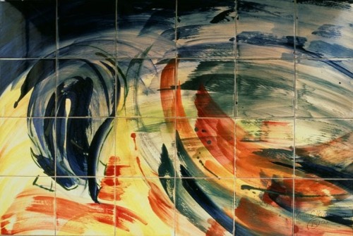 "Mad Half-Hour" Hand painted wall mural