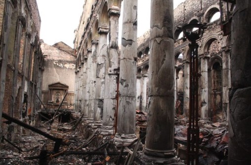 The Cathedral after the fire.